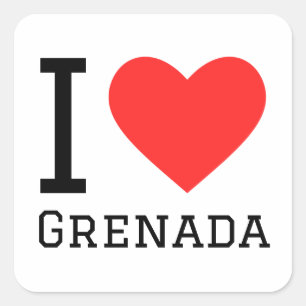 Adesivo Quadrado Eu adoro granada