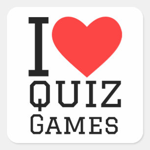 Adesivo Quadrado Eu adoro jogos de teste