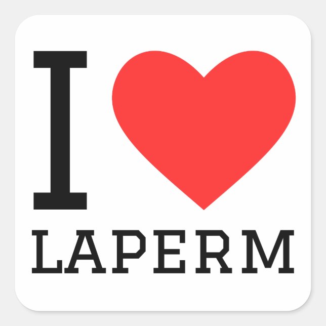 Adesivo Quadrado Eu adoro laperm (Frente)