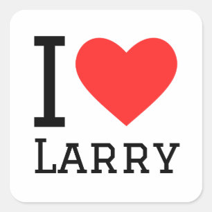 Adesivo Quadrado Eu adoro larry
