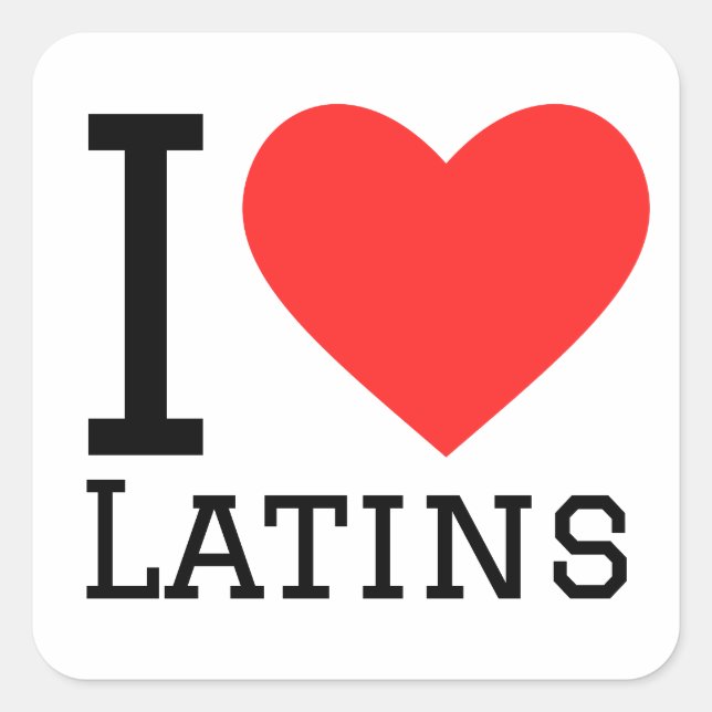 Adesivo Quadrado Eu adoro latinas (Frente)
