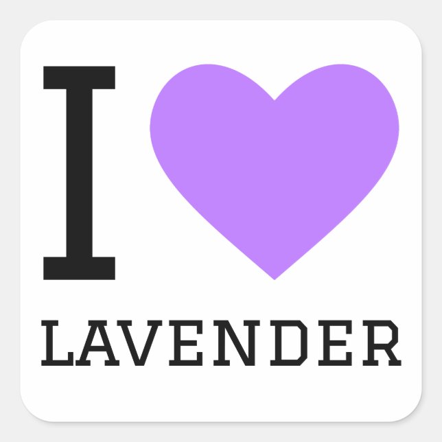 Adesivo Quadrado Eu adoro lavanda (Frente)