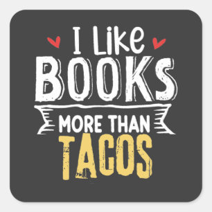 Adesivo Quadrado Eu adoro ler e aprender