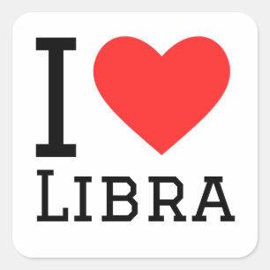 Adesivo Quadrado Eu adoro libra