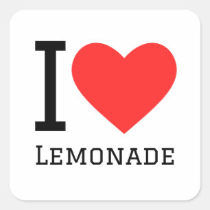 Adesivo Quadrado Eu adoro limonada