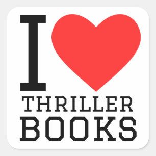 Adesivo Quadrado Eu adoro livros incríveis