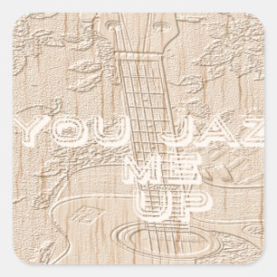 Adesivo Quadrado Eu adoro madeira indo marrom Hakuna Matata