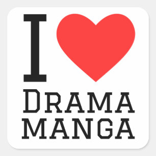 Adesivo Quadrado Eu adoro manga de drama