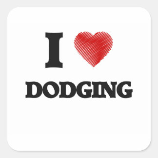 Adesivo Quadrado Eu adoro me esquivar