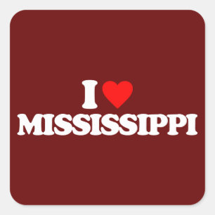 ADESIVO QUADRADO EU ADORO MISSISSIPPI