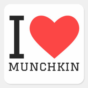 Adesivo Quadrado Eu adoro munchkin