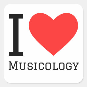 Adesivo Quadrado Eu adoro musicologia