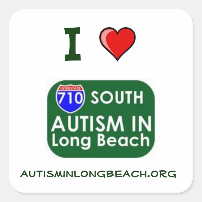 Adesivo Quadrado Eu adoro o AILB Sticker (Frente)