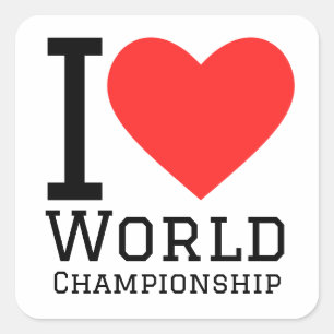Adesivo Quadrado Eu adoro o campeonato mundial