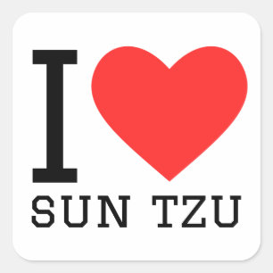 Adesivo Quadrado Eu adoro o Sun Tzu