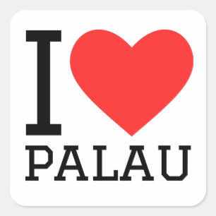 Adesivo Quadrado Eu adoro palau