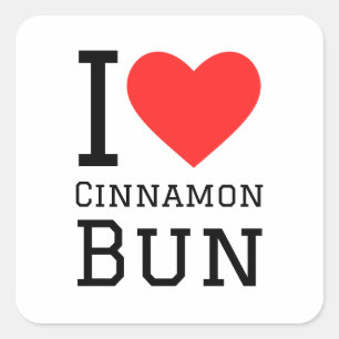Adesivo Quadrado Eu adoro pão de canela