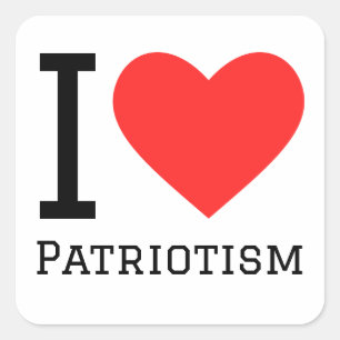 Adesivo Quadrado Eu adoro patriotismo