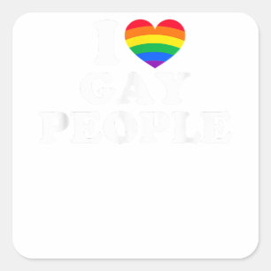 Adesivo Quadrado Eu adoro Pessoas Gay