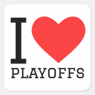Adesivo Quadrado Eu adoro playoffs