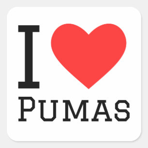 Adesivo Quadrado Eu adoro pumas