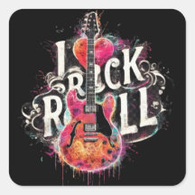 Eu Adoro Rock N Roll Pintura Elétrica De Violão