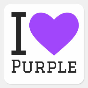 Adesivo Quadrado Eu adoro roxo
