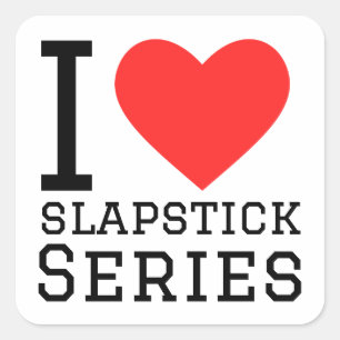 Adesivo Quadrado Eu adoro séries de slapstick