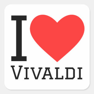 Adesivo Quadrado Eu adoro vivaldi