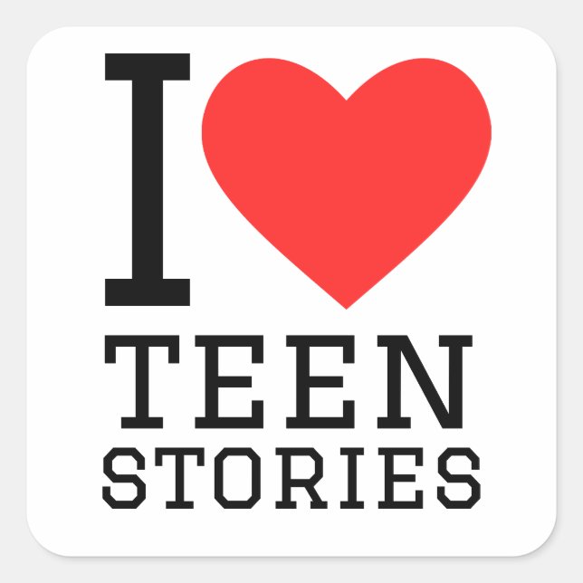 Adesivo Quadrado Eu amo (Frente)