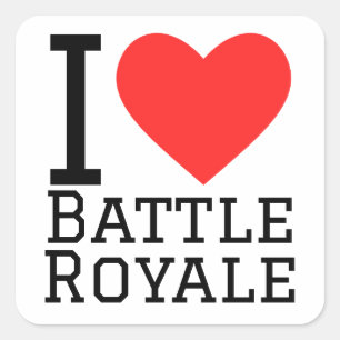 Adesivo Quadrado Eu amo a batalha royale