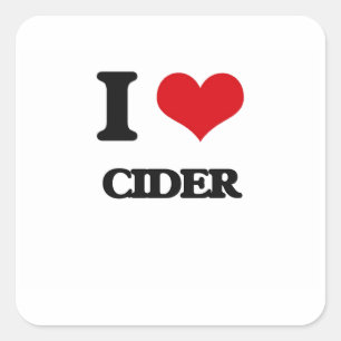 Adesivo Quadrado Eu amo a cidra