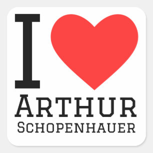 Adesivo Quadrado Eu amo Arthur schopenhauer