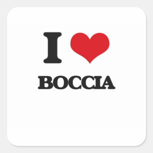 Adesivo Quadrado Eu amo Boccia