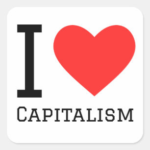 Adesivo Quadrado Eu amo capitalismo
