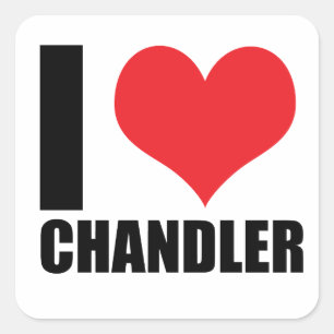 Adesivo Quadrado Eu amo Chandler