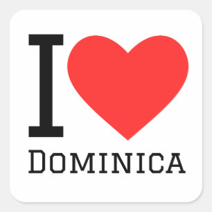 Adesivo Quadrado Eu amo dominica