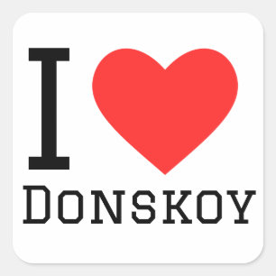 Adesivo Quadrado Eu amo donskoy