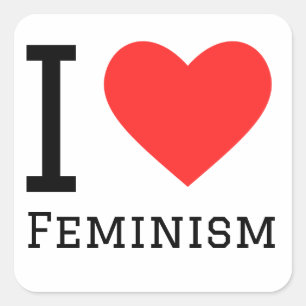 Adesivo Quadrado Eu amo feminismo