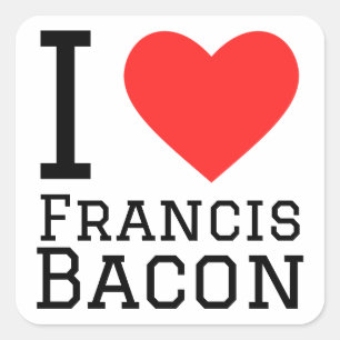 Adesivo Quadrado Eu amo Francis bacon