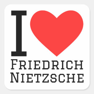 Adesivo Quadrado Eu amo Friedrich nietzsche