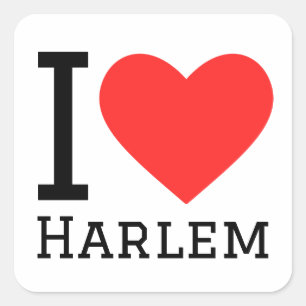 Adesivo Quadrado Eu amo Harlem