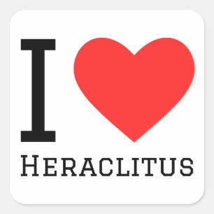 Adesivo Quadrado Eu amo Heraclitus