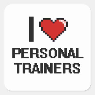 Adesivo Quadrado Eu amo instrutores pessoais