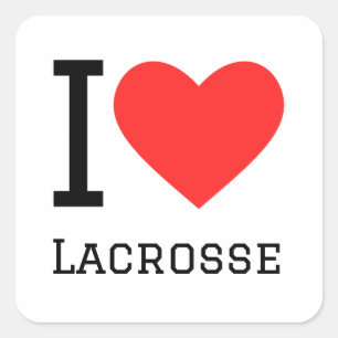 Adesivo Quadrado Eu amo lacrosse