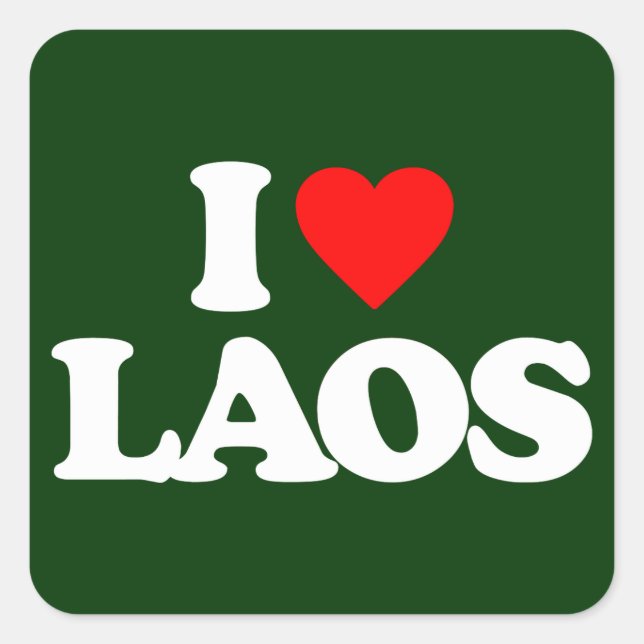 ADESIVO QUADRADO EU AMO LAOS (Frente)