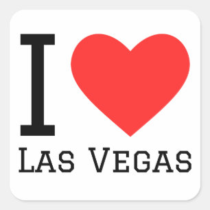 Adesivo Quadrado Eu amo Las Vegas