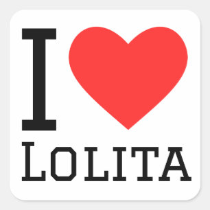 Adesivo Quadrado Eu amo Lolita
