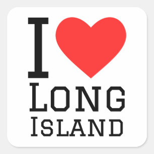 Adesivo Quadrado Eu amo Long Island