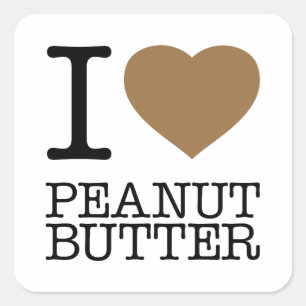 ADESIVO QUADRADO EU AMO MANTEIGA DE PEANUA